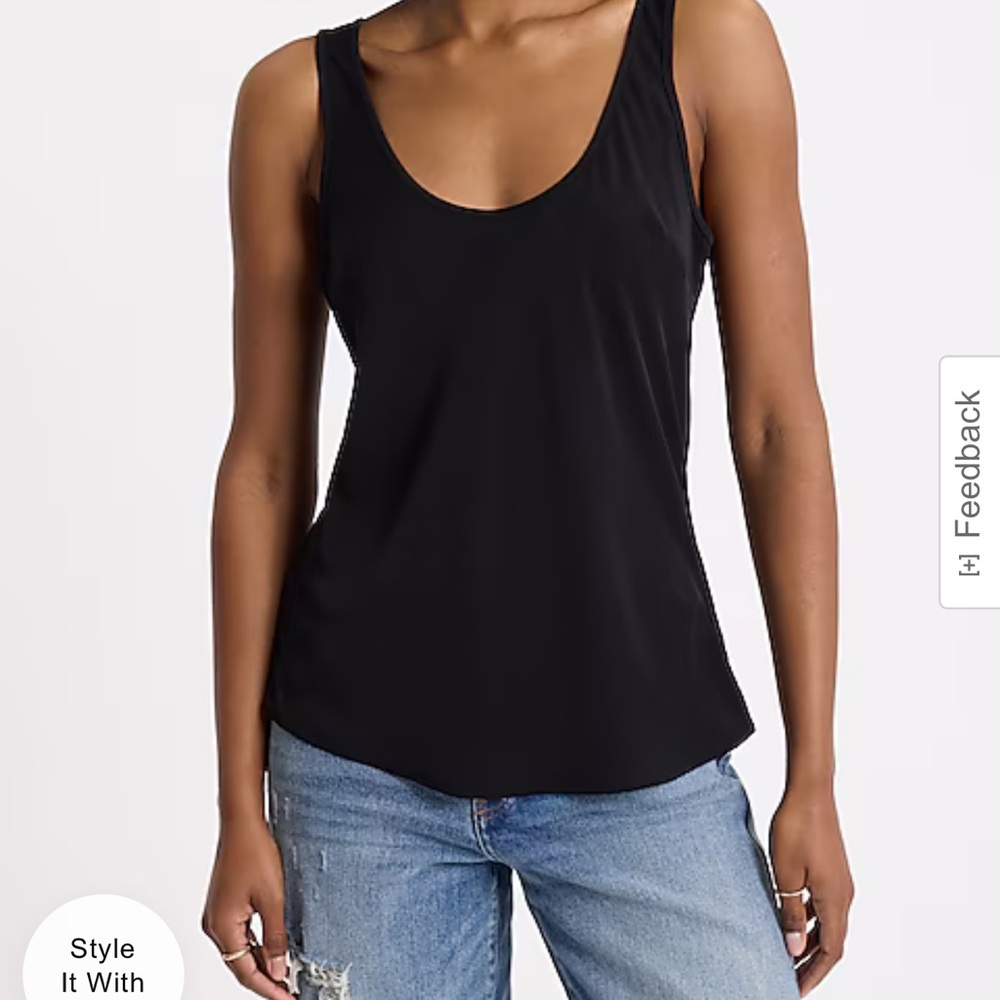 Express Black Backless Sleeveless Tank Top - Picture 2 of 3